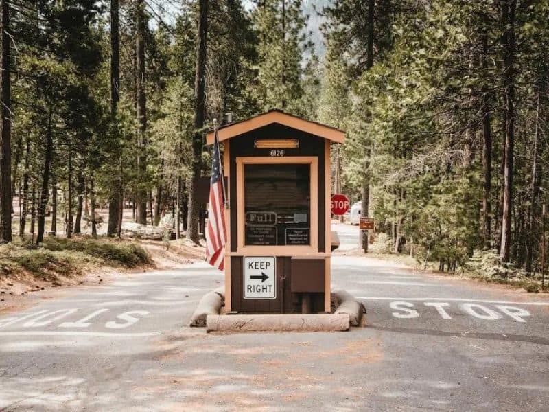 Entrance to campground in Yosemite Valley