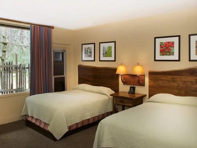 Room with two queen beds at Yosemite Valley Lodge