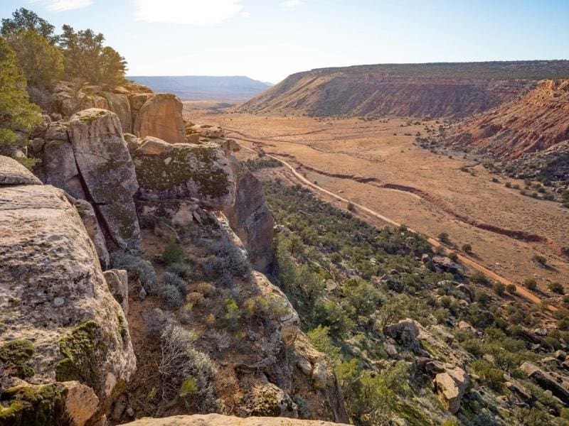 View over Open Sky Zion Glamping property near Zion National Park