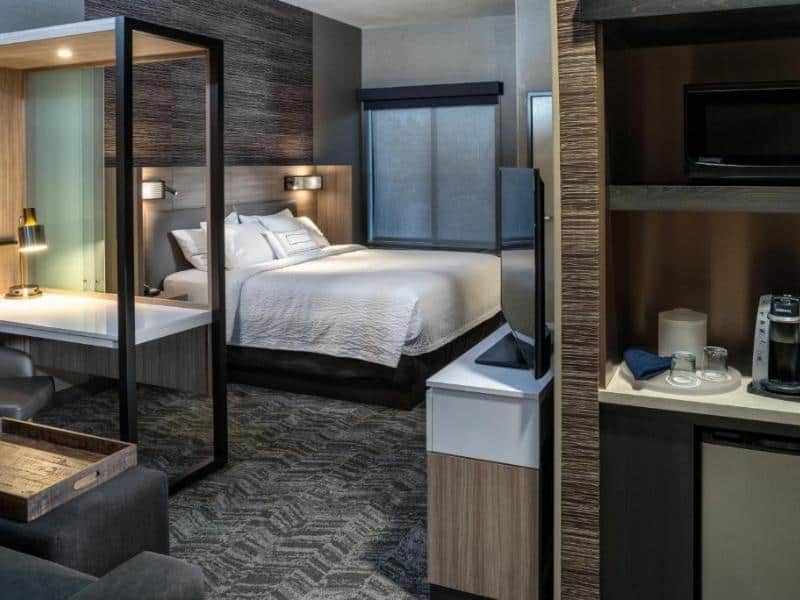 Modern guest room at SpringHill Suites by Marriott in Springdale UT
