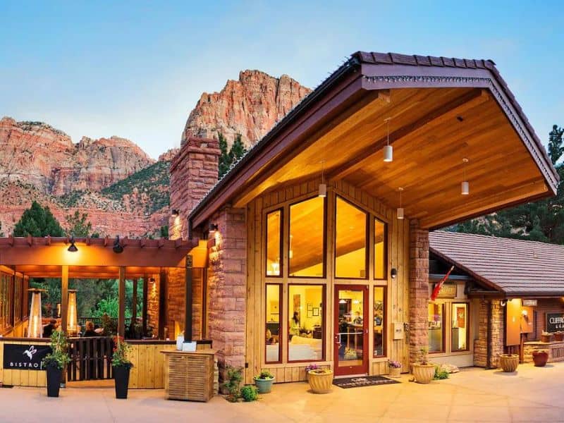 Entrance to Cliffrose Springdale by Hilton in Springdale - lodging option near Zion National Park