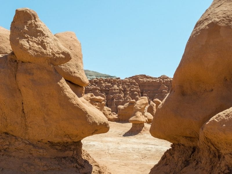 Goblin-like rock formations in Goblin Valley State Park, Utah