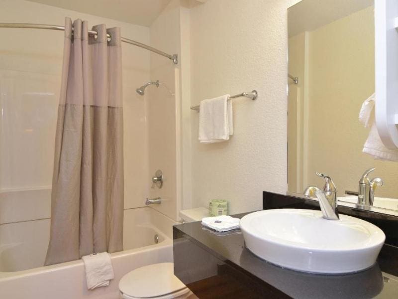 Ensuite bathroom at Motel 6 Twentynine Palms