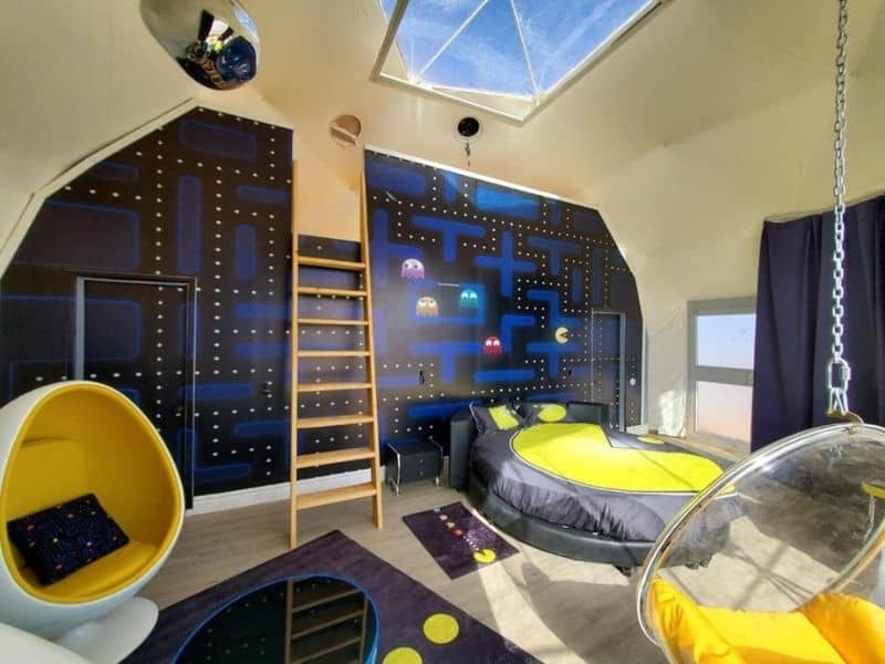 Nintendo themed dome suite at Clear Sky Resorts near the Grand Canyon South Rim