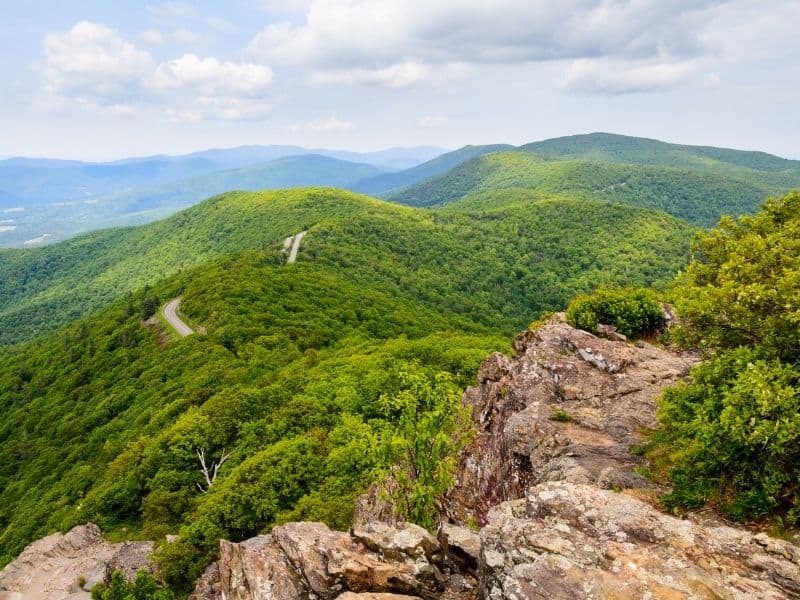Viewpoint in Shenandoah National Park, Virginia.
