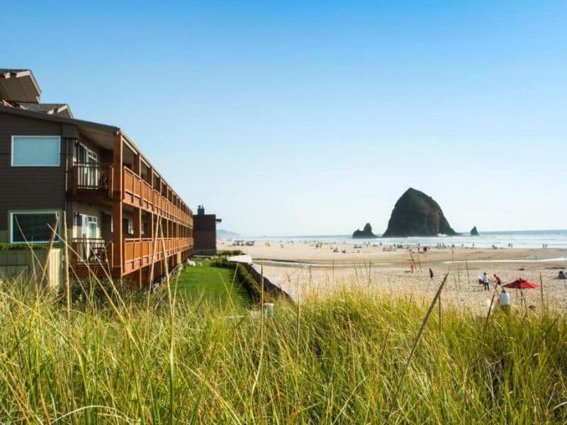 Surfsand Resort right on the beach near Cannon Beach, OR.