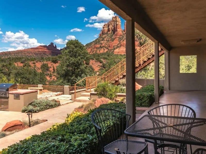 Exterior view from Tuscan Suite 3 at Vista Ridge in Sedona