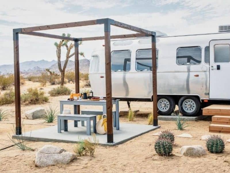 Airstream trailer exterior at AutoCamp Joshua Tree - Where to Stay in Joshua Tree