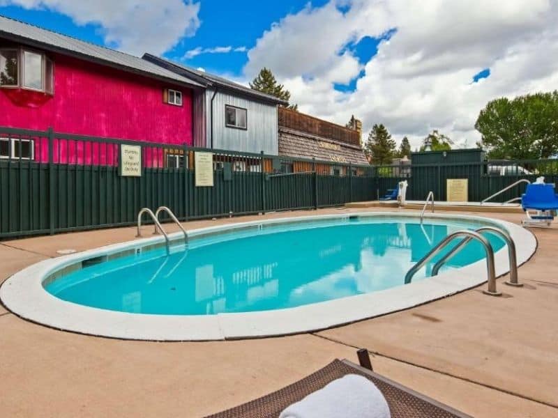 Outdoor swimming pool at Best Western Weston Inn in West Yellowstone