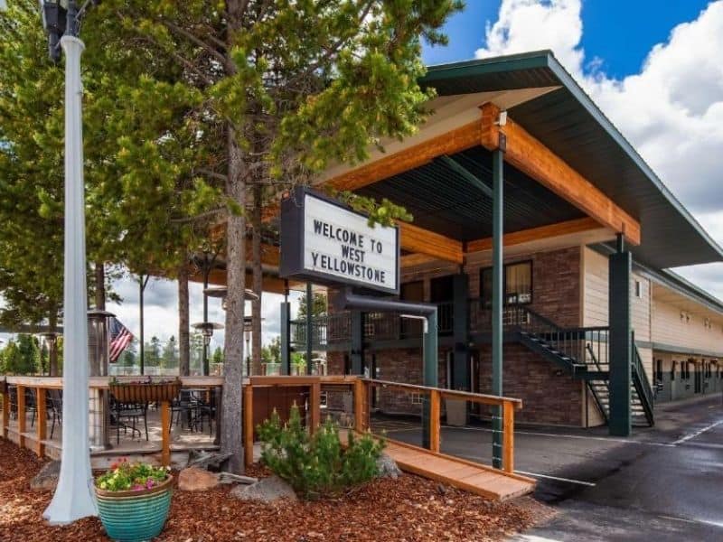 Exterior entrance to Best Western Weston Inn in West Yellowstone - Yellowstone Lodging Guide