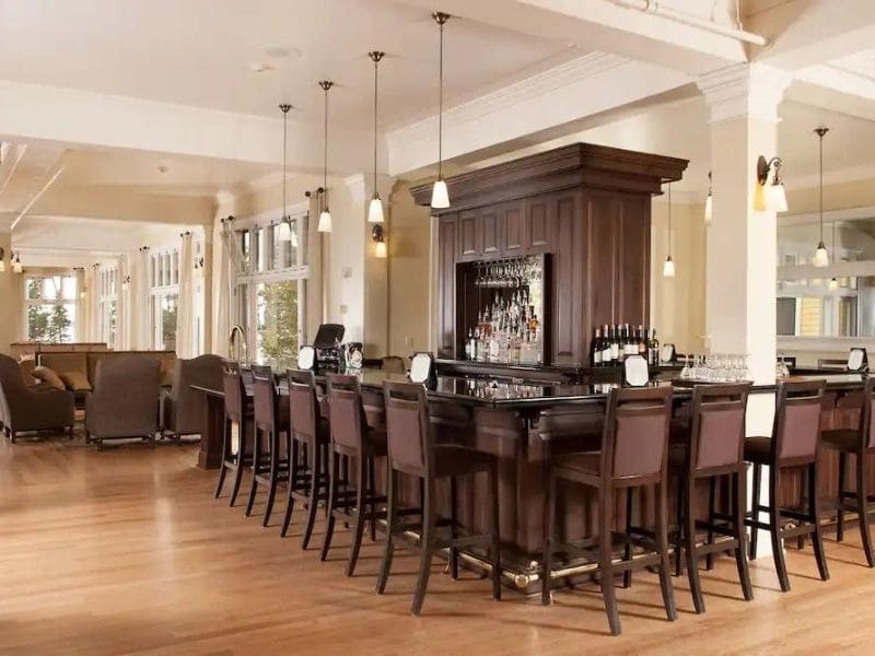Formal bar area at Lake Hotel and Cabins in Yellowstone National Park