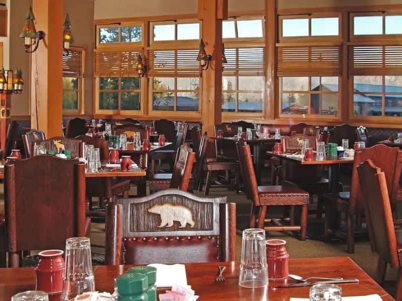 Dining room at Old Faithful Snow Lodge in Yellowstone