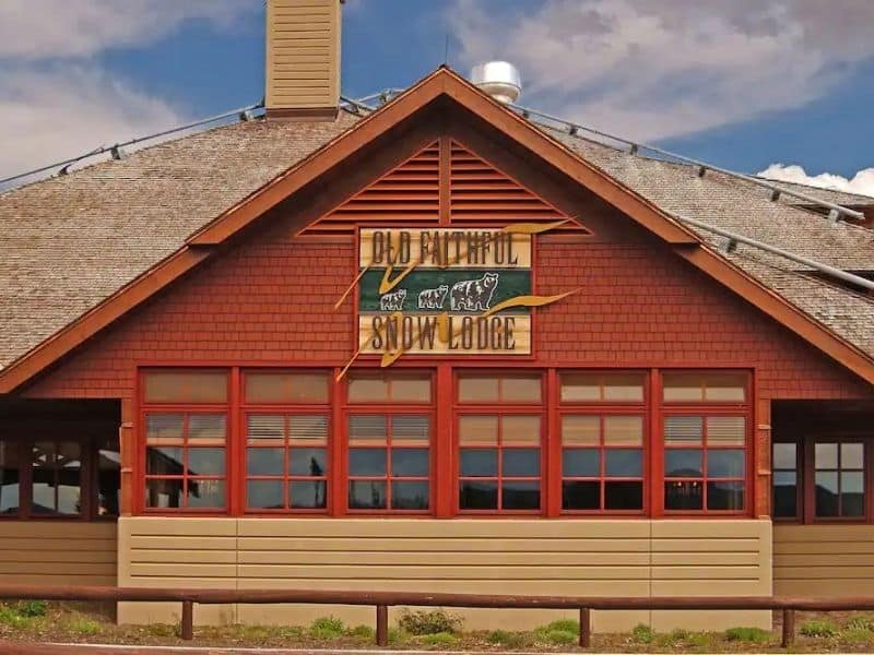 Exterior of Old Faithful Snow Lodge in Yellowstone National Park