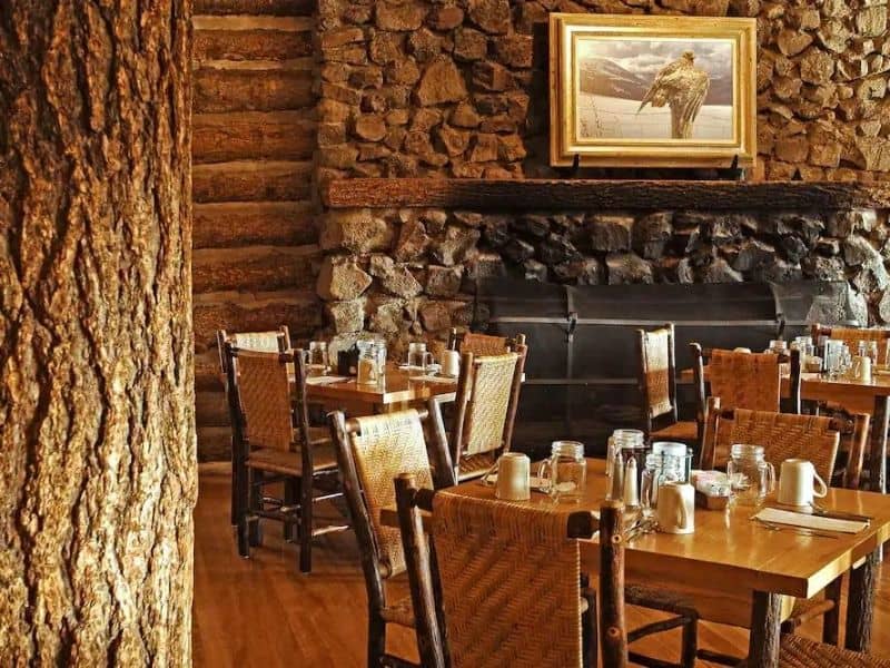 Dining room at Roosevelt Lodge in Yellowstone