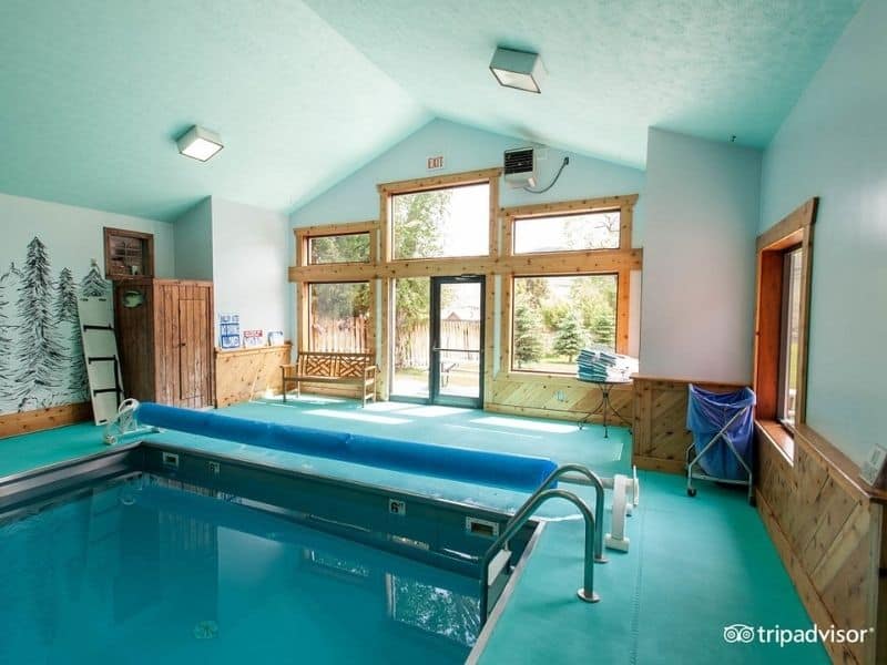 Indoor pool at Yellowstone Village Inn in Gardiner, MT