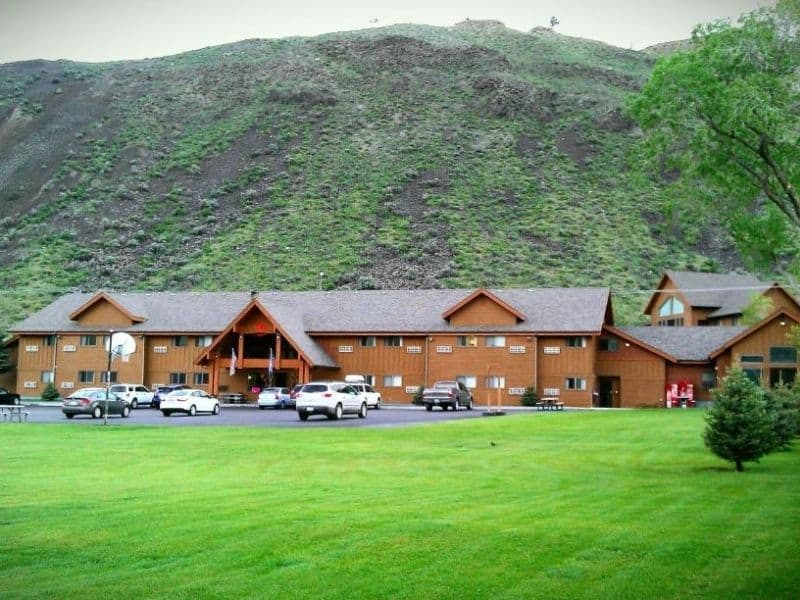 Exterior of Yellowstone Village Inn and Suites in Gardiner - one of the top-rated Yellowstone lodging options near the North Entrance