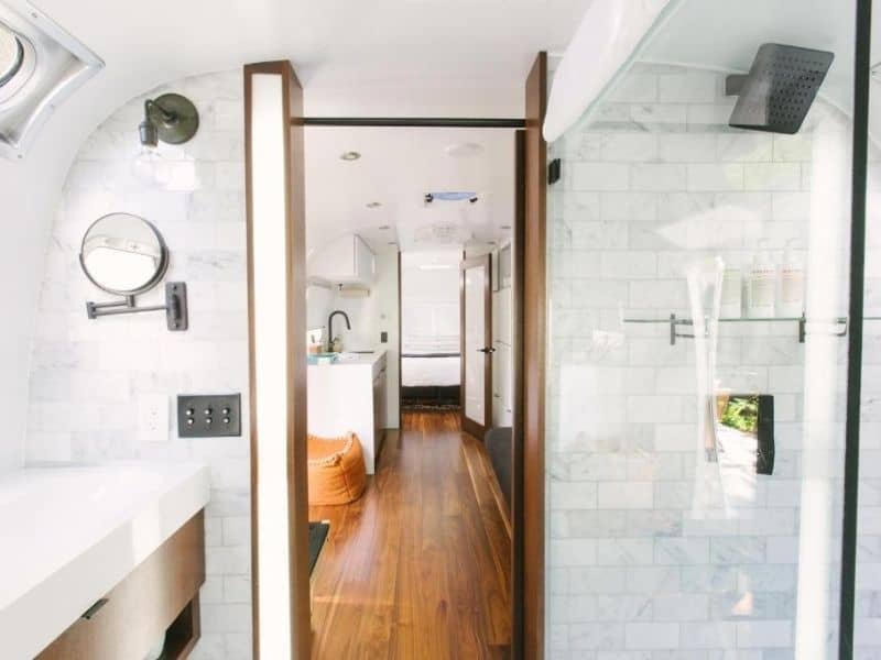 Interior of airstream at AutoCamp Russian River, CA