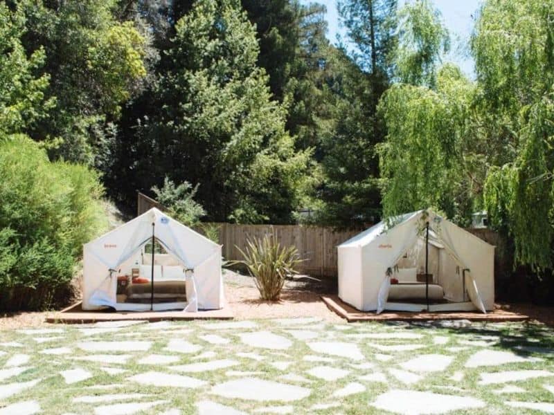 Canvas glamping tents at Boon Hotel + Spa
