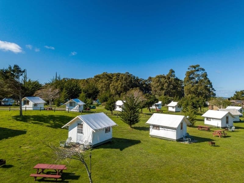 Tent cabins at Costanoa near San Francisco