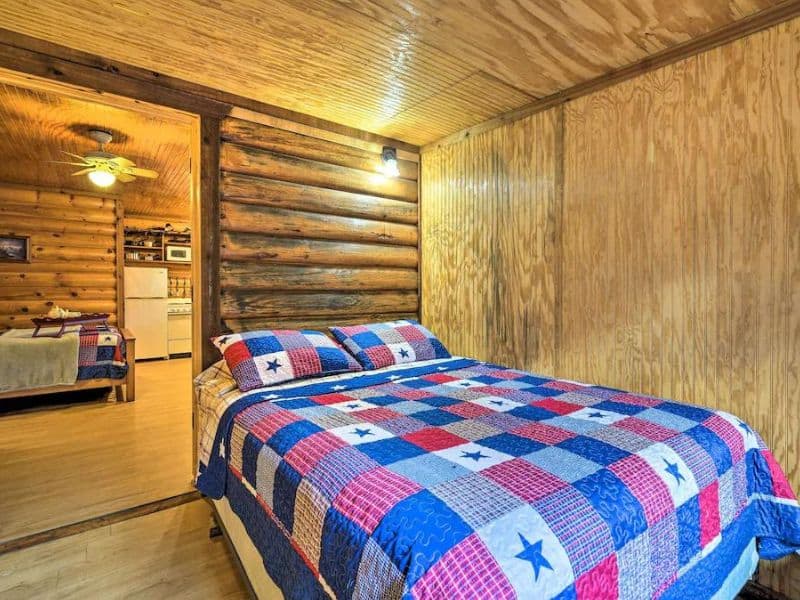 Bedroom at Cozy Davis Cabin near Turner Falls, OK