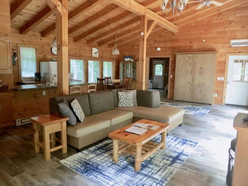 Interior of Hocking Hills cabin rental