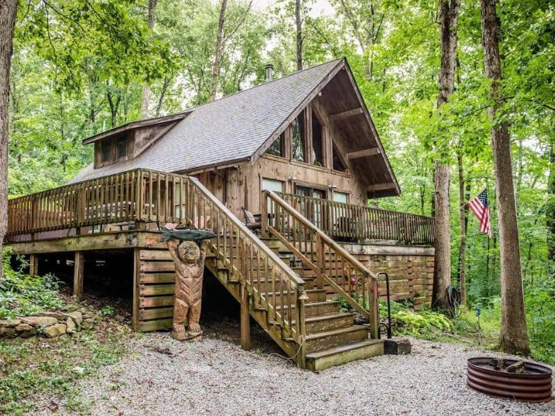 Romantic Hocking Hills Cabins for 2 - Red Hickory Couple's Retreat