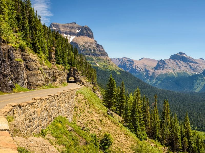 Going to the Sun Road in Glacier National Park, MT