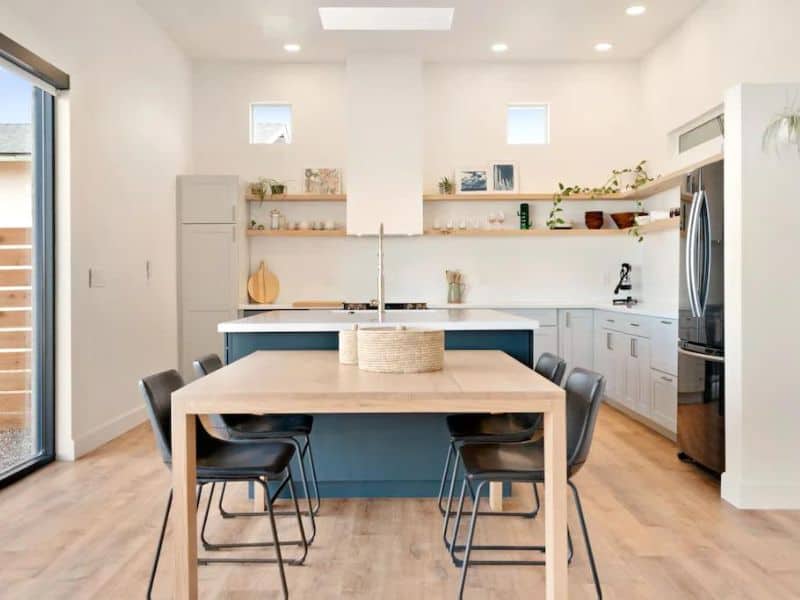 Modern sleek kitchen at airbnb in Joshua Tree