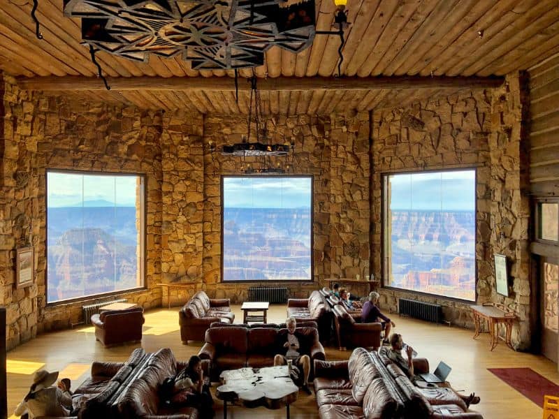 View from the lobby of Grand Canyon North Rim Lodge