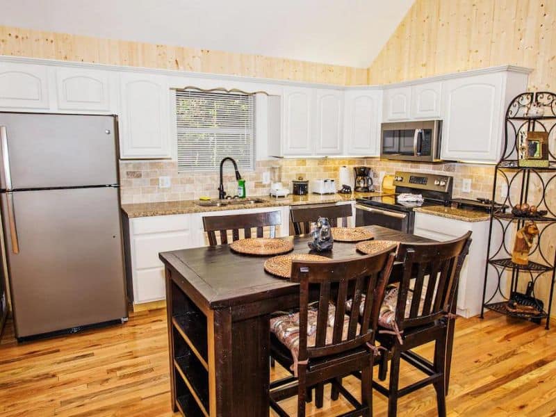 Kitchen with small dining area in Gatlinburg vacation rental
