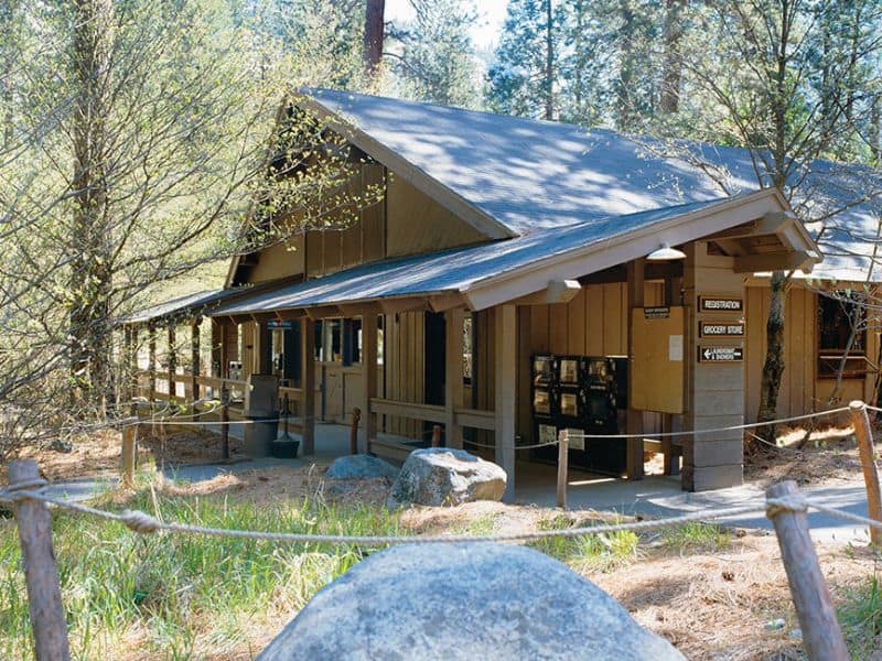 Housekeeping Camp reception and grocery store in Yosemite Valley.